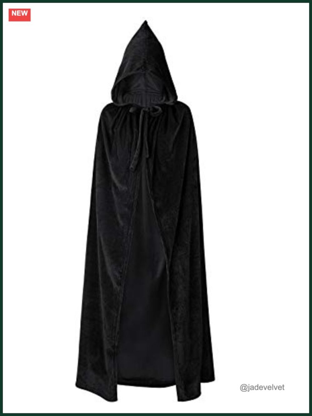 Full Length Velvet Hooded Cape Unisex Cloak Halloween Christmas Costume Party